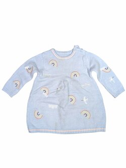 Svetr pro holky s obrázky světle modrý secondhand Nutmeg